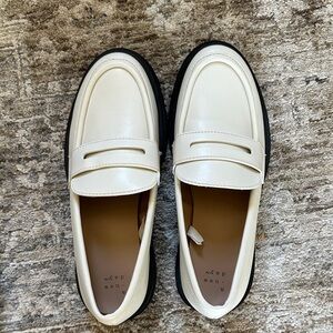 Women’s Cream Loafers Target - never worn